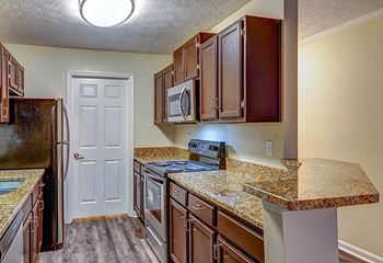 Granite counter tops in kitchen